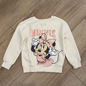 Disney Cream and Pink Minnie Mouse Kids Sweatshirt